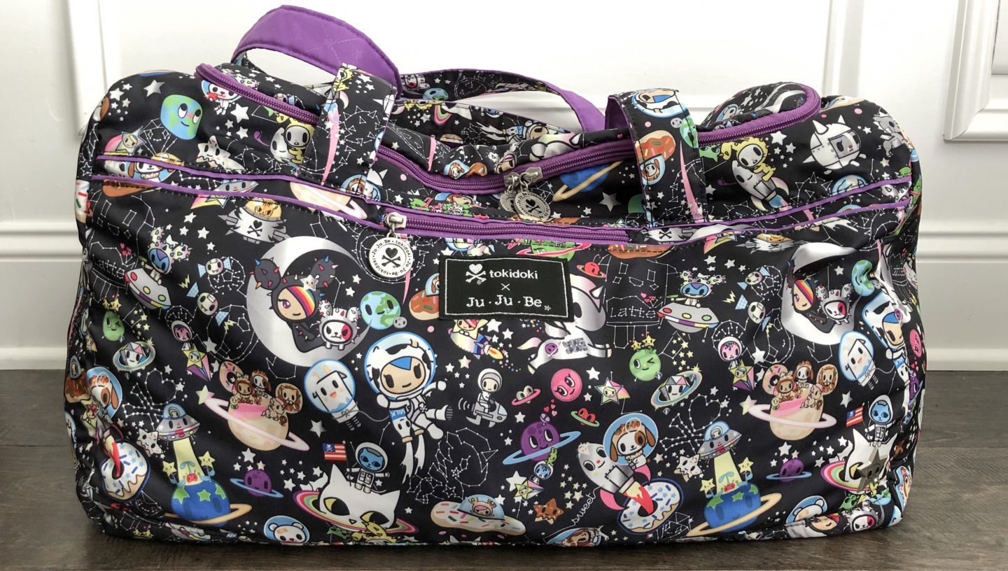 jujube super star, jujube, ju-ju-be, jujube duffle, Space place, tokidoki, kateschwanke, kate schwanke blog, kate schwanke, overnight bag, diaper bag