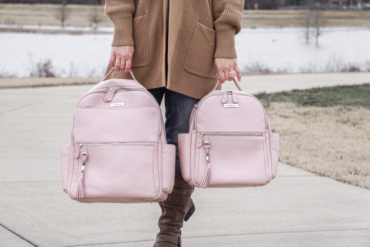 lily jade anna, anna backpack, large anna backpack, medium anna backpack, leather diaper bag, backpack, review, comparison, lily jade review, kateschwanke, kate schwanke