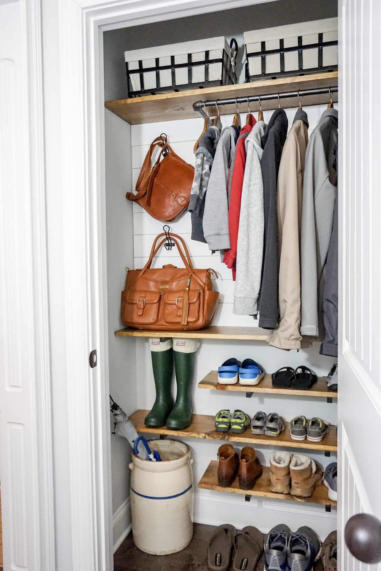 DIY Custom Coat & Shoe Closet - The Nomad Studio