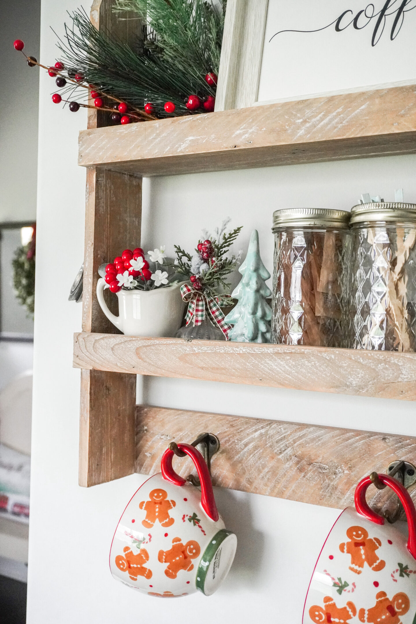 christmas coffee bar hooks