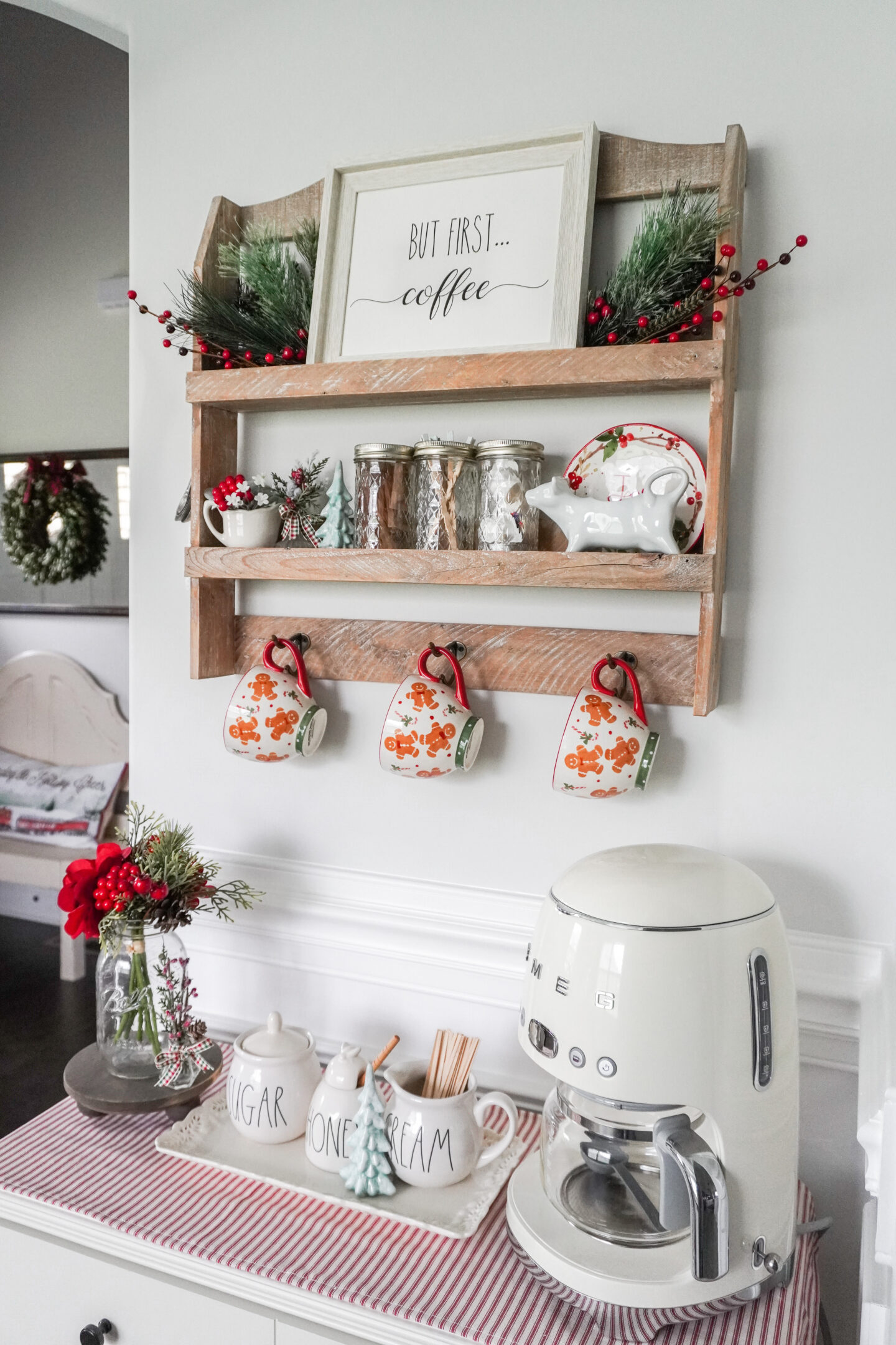 coffee bar christmas decor